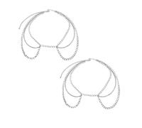 FRCOLOR Fashion Silver Waist Chain Metal Body Jewelry for Women Chic Retro Decoration for Parties Weddings and Summer Bikini Accessory