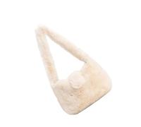 FRCOLOR Fashion Sundries Bag Girl Leisure Pouch plush women's bag shoulder bag casual polyester Messenger Large Capacity for shopping white