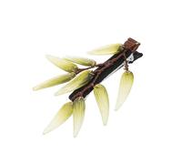 FRCOLOR Fashionable Bamboo Leaf Hairpin Women Hair Accessories Plastic Clip for Daily Life Travel