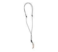 FRCOLOR Faux Tooth Pendant Necklace Unique Acrylic Tooth Jewelry for Men Women Symbol of Strength and Bravery Lightweight Design for Everyday Wear for Friends Family