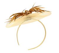 FRCOLOR Feather Headband Wedding Guest Hair Accessory Bridal Hair Updo Elegant Bow Dance Party Headwear