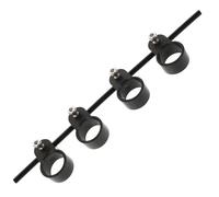 FRCOLOR Finger Expander Guitar Training Tool with Adjustable Screw and Elastic Connecting Rod for Piano and Guitar Practice, Black Abs Silicone Grip Strengthener for Beginners and Adults