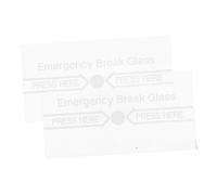 FRCOLOR Fire Alarm Manual Switch Cover Glass Break Panel, High-Temperature Resistant Fire Safety Emergency Break Glass Replacement for Kitchen Safety, 2pcs
