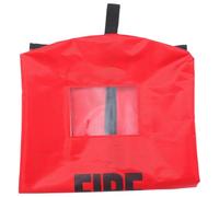 FRCOLOR Fire Extinguisher Inspection Pocket Protective Cover with Frost-resistant Fabric Easy Identification Dust Cover in Red and on for Outdoor Use Patios and
