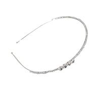 FRCOLOR FK42 Alloy Rhinestone Bridal Hairband 4 Crystals Wedding Headdress Elegant Hair Accessory for Bride and Bridesmaids
