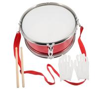 FRCOLOR Flashing Red 11-inch Snare Drum Kit for Kids with Spring Mechanism, Educational Percussion Instrument and Toy Snare Drum Set for Toddlers and Children’s Marching Band Play