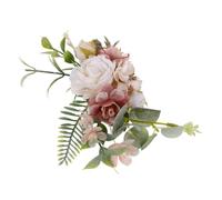 FRCOLOR Floral Bridal Hairpin Lightweight Wedding Hair Comb with Leaves Elegant Headpiece Hair Accessories for Women Party Ceremony Zero Discomfort Flexible Fit for Classic Boho Styles