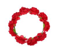FRCOLOR Floral Headband for Girls Women Fake Flower Wreath Headband Head Wearing Wreath for Valentine's Day Decor Makeup Hair Wrap
