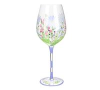 FRCOLOR Flute Painting Wine Glass Cup 8.5in Glass Delicate Appearance Lightweight Stable Placement Table Decoration for Party Use