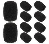FRCOLOR Foam Microphone Windscreens Mini Foam Covers 10 Pcs for Headset Mic Covers for Noise Reduction and Wind Compatible with V3 and Lavalier and Lapel Microphones