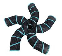 FRCOLOR Foldable 5 Way Cat Tunnel Toy, S-shaped Polyester Tube for Indoor Cats, Interactive Educational Game Tunnel for Self Play, Pet Supplies