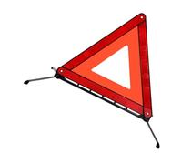 FRCOLOR Foldable Reflective Triangle Emergency Roadside Safety Warning Sign with Stable Metal Stand for Car Breakdown and Road Trip Essential