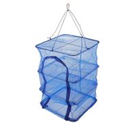FRCOLOR Foldable Square Hanging Fish Drying Mesh Net Made of Nylon and Pe with Built-in Steel Wire Ring and Buckle, Lightweight Design for Shrimp and Vegetables, Suitable for Indoor