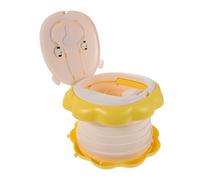 FRCOLOR Foldable Travel Potty for Portable Lightweight Childrens Toilet Seat in Lemon Yellow Stable Easy Clean Design for Car Camping Park Training