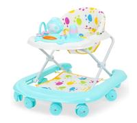 FRCOLOR Foldable Walker with Musical Activity Center and Wheels Push Walker for Boys and Compact Walking Aid with Comfortable Seat and Pull-Push Function for Early Balance and Coordination
