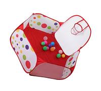 FRCOLOR Folding Kids Ball Pit with Baby Basketball Hoops - Indoor Ocean Ball Playpen for Children Game Pool with Safety Fence for Family Fun
