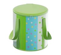 FRCOLOR Foot Bath Bucket Foldable Soaking Tub for Feet Green Dot Design for Home Spa Relaxation and Travel Use