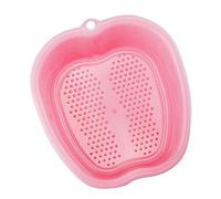 FRCOLOR Foot Bathing Bucket Massage Function Thick Foot Soak Basin Pink for Home Spa Relaxation