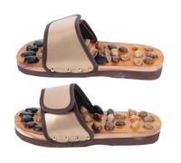 FRCOLOR Foot Massage Slippers Size 41-42 Acupressure Pebbles Comfortable Indoor-Outdoor Sandals for Feet Relaxation and Stimulation