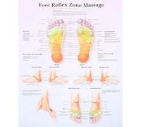 FRCOLOR Foot Reflexology Chart Poster 24x36 Inch Canvas Massage Knowledge Poster High-Definition Printing Stain-Resistant Wall Art for Examination Rooms and Medical Schools