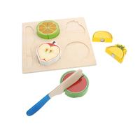FRCOLOR Fruit Cutting Play for Educational Kitchen Pretend Safe Cutting Fruit Puzzle for Years Early Learning Fun for Boys