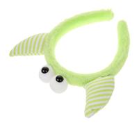 FRCOLOR Funny Plush Headband with Horns for Women and Soft Elastic Cute Hair Accessory for Halloween Party Makeup Skincare Washable Novelty Hairband