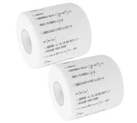 FRCOLOR Funny Printed Toilet Paper Roll Math Formulas Design 2-Piece Set Decorative Bath Tissue for Bathroom Humor Unique for Students and Teachers