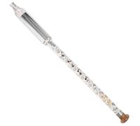 FRCOLOR G Tuning Vertical Blowing Bawu Flute Detachable Design, Bamboo and Stainless Steel Material, Elegant Porcelain-like Style for Traditional Chinese Ethnic Music Performance