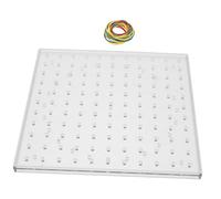 FRCOLOR Geoboard Educational Toy Set for Kids Double-Sided Pattern Making Board Creative Shape Creation Kit for Mathematics Learning for Classroom and Home Use