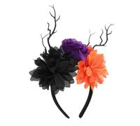 FRCOLOR Ghost Bride Tiara Halloween Headband Simulation Flowers Party Headwear Cosplay Costume Prop Photo Prop Halloween Style Headband
