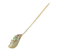 FRCOLOR Gilt Blue Hairpin for Bride Chinese Hair Accessories Flower Hair Stick for Bun