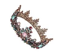 FRCOLOR Glamorous Crown Headpiece Women's Diamond Tiara for Bridal Fashion Beauty Elegant Headdress for Special Occasions