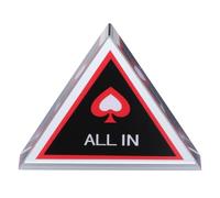 FRCOLOR Glass Double Layer Dealer Button for Poker with Black and White Design, Multi-functional and Long Term Use, Poker Dealer Accessories for Family Parties and Game Evenings
