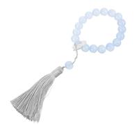 FRCOLOR Glass Rosary Bracelet with Tassels for Praying Use, Comfortable to Wear and Chic Design, Decorative Prayer Beads with Good Visual Effect