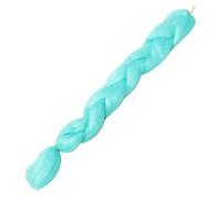 FRCOLOR Glow Dark Braided Wig for Women Long Twisted Synthetic Hair Extensions Eye-catching Party Festival Accessory in Matcha Color Glowing Effect