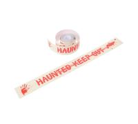 FRCOLOR Glow-in-the-dark Halloween Caution Tape Roll 197x2 Inches Self-adhesive Warning Tape with Steady Night Glow for Lawn and Porch Decor or Barriers Spooky Decorative Safety