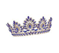 FRCOLOR Gold Headpiece Rhinestone Bridal Crown Headband Wedding Simple Tiara Women Hair Accessory Party Tiara