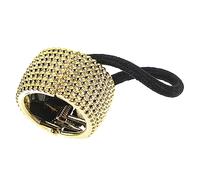 FRCOLOR Gold Ponytail Cuff Hair Tie Women Headband Scrunchy Band for Girls Fashion Hair Accessory Unique Spring Hinge Design One Fits
