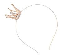 FRCOLOR Golden Alloy Tiara for Comfortable to Wear Birthday Headband with Chic and Elegant Design, Safe and Stylish Hair Accessory Gift for Little