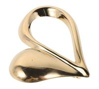 FRCOLOR Golden Cute Heart Brooch Pin Lightweight Sturdy Stainless Steel Hollow Heart Badge Pin Creative Shiny Fashionable Jewelry for Ladies Valentine's Day Events