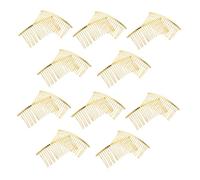 FRCOLOR Golden Hair Side Combs and Precision Design 20pcs with 20 Teeth, Sturdy Iron Material Stylish Gold Finish for Bridal, Bridesmaids and Everyday Hair Dressing