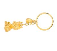 FRCOLOR Golden Metal Dragon Keychain Unique New Year Keyring Pendant with Elegant Design, Versatile Accessory for Everyday Use for Purse Or Handbag
