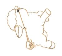 FRCOLOR Golden Rounded Lamb Brooch for Women, Lightweight Copper Pin with Polished Finish, Versatile Style Upgrade Decoration for Bags and Backpacks