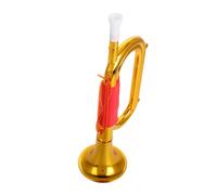 FRCOLOR Golden Trumpet Bugle for Easy to Use Musical for Stage Performances Educational Play Music Practice Lightweight Instrument for Young Musicians