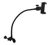FRCOLOR Gooseneck Phone Holder Clip for Microphone Stand Flexible Hose Mount for Live Streaming Recording Durable Rotatable Design Compatible with Various Smartphones
