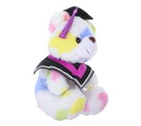 FRCOLOR Graduation Bear Plush Doll with Doctoral Hat Soft Plush Stuffed Animal for Graduation Season Comfortable Cute for Home Decor and Bedroom Decoration