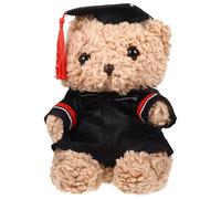 FRCOLOR Graduation Plush Bear with Doctor Hat Cute Cartoon Stuffed Animal for Home Decor Memorable Graduation for Him Her Plush for Celebrations and Decorative Use