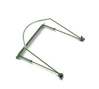 FRCOLOR Green Harmonica Neck Holder Stainless Steel Metal Frame Adjustable Harp Rack Stand for Playing Suitable for Various Harmonica Brands