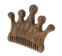 FRCOLOR Green Sandalwood Mini Comb Wooden Massage Tool Decorative Hair Caring Anti-static for Travel
