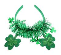 FRCOLOR Green Shamrock Headband for Women Lightweight St Patricks Day Hair Accessories Clover Headwear Festive Irish Party Essential Comfortable and Stylish Celebration Headband